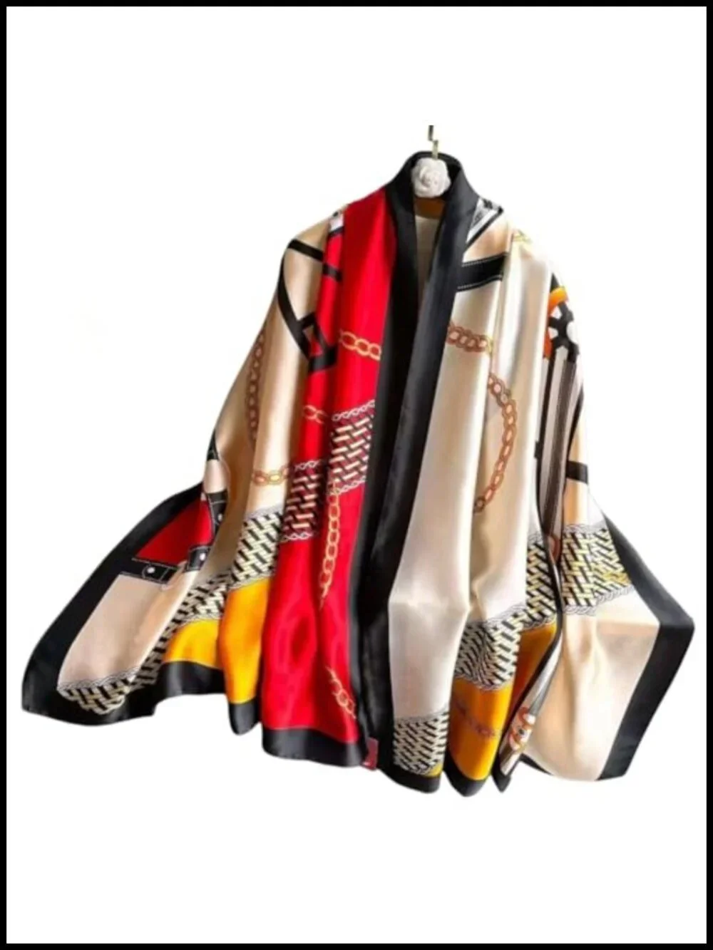 Lightweight Oversized Floral Scarf Shawl Wraps Women Polyester
